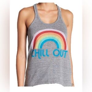 Chaser Vintage chill out rainbow tank Size M